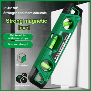 225MM Three Bubble Level Ruler High Precision Spirit Level Magnetic Lever Angle Gauge Finder Leveling Aligner Woodworking tool