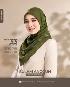 Tudung Minaz Hijab SULAM ANGGUN PLAIN Bidang 45 Material cotton Lasercut