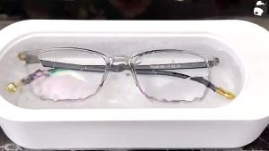High Frequency Ultrasonic Glasses Cleaning Machine Ultraviolet Rays Watch Jewelry Cleaner USB Rechargeable Model