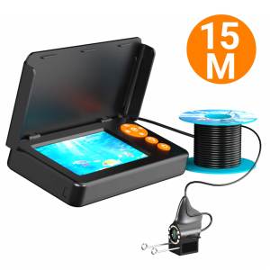 1080P HD Underwater Camera Fish Finder Monitor Night Vision Depth Finder Sonar Portable Ice Lake Sea Boat Fishing Rechargeable
