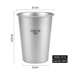 CIEUIS | Portable Unbreakable Titanium Cup Single Layer