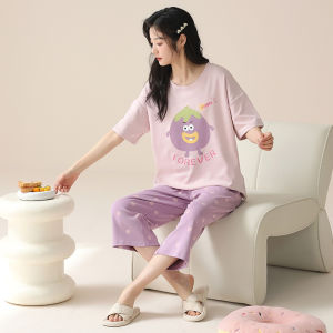 TUCANO | Cotton Short Sleeve Cartoon Print Summer Pajama Set