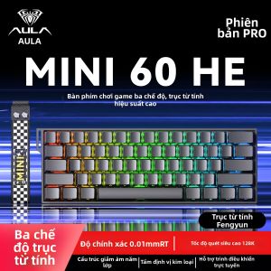 AULA | Bàn Phím Cơ Gaming MINI60 HE Switch Từ Tính Rapid Trigger 8000Hz