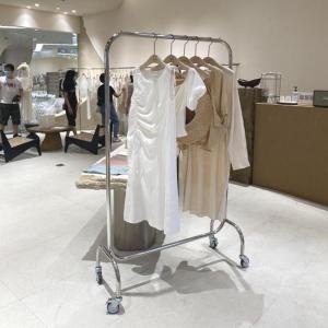 LANCATPEPP | Moveable Store Display Rack Stainless Steel