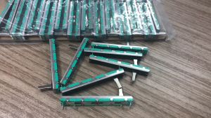 5Pcs/Set Pengaduk Saluran Fader Mixer Potensio Geser 7.5 cm Pin 4-2 D103 D10K 10KD Stereo B10K