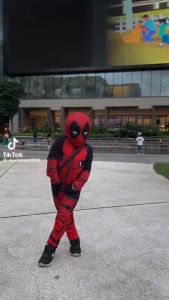 （พร้อมส่ง）ชุดแฟนซีเด็ก ชุดฮีโร่เด็ก ชุดเดทพูล Deadpool ฮีโร่สุดเกรียน ชุดซุปเปอร์ฮีโร่ ชุดเดดพูล