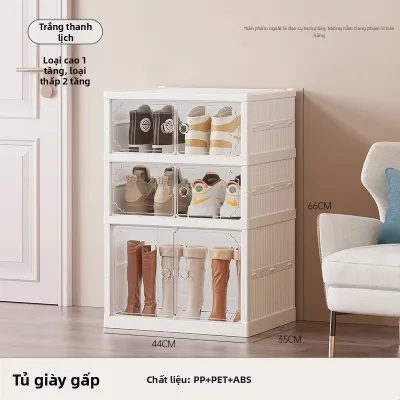 HUIJINGYUN | Tủ Đựng Giày Acrylic Trong Suốt Chống Bụi Gấp Được
