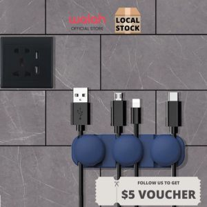 6 Slots Silicone Cable Holder and Organizer USB Cable Headphone Wire Tidy Management for Desktop