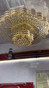 Đèn Mâm Pha Lê Ốp Trần Kích Thước Lớn Sang Trọng Hiện Đại  2 Tầng Đổi Màu 3 Chế Độ Đẹp Mắt - Bảo Hành 5 Năm