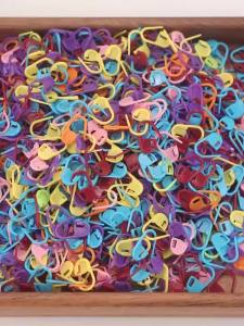 Colorful Plastic Safety Pins 0.82in/21mm Knitting Markers Crochet Clips Locking Stitch Markers For DIY Craft Clothing Usage