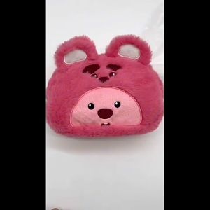Kawaii Plush Pencil Case Large Capacity Pen Pouch Cute Beaver Makeup Storage Bag Organizer for Students