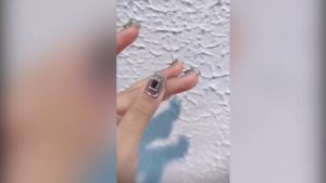 Nail Art Jewelry Magic Mirror Rhinestone Nail Art Decoration K9 Diamonds 美甲饰品长方魔镜钻网红指甲钻饰品镜面超闪水钻平底圆形异形钻饰