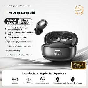 kinyo | Sleep Friendly Noise Cancelling Comfortable for Long Wear Sound Isolation Side Sleeping Comfortable Bluetooth Earphones