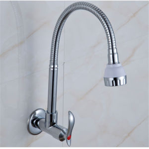 Fast Opening Single Cold Wall Mounted Kitchen Faucet