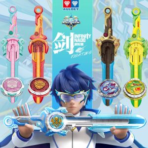 AULDEY | Auldey Hurricane Spin Sword Battle Top Set Phoenix & Thunder Leopard Competitive Gyro Kit Desktop Collectible Duel Game Toy