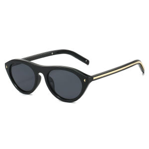 New Arrival Designer Sunglasses Women Cat Eye Fashion Ins Blogger Oval Sun Glasses Rivets Young Line Y2K Shades Gafas