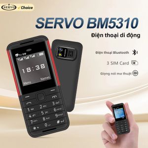 SERVO BM5310 Điện Thoại Di Động Mini 3 SIM Chờ 1.33 Màn Hình Hiển Thị Bluetooth Trình Quay Số Nhanh Gọi Thoại Ma Thuật Ghi Âm Cuộc Gọi Điện Thoại Di Động Dự Phòng Nhỏ