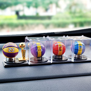 Creative Cute Basketball Car Decorations Kobe Curry Center Console Interior Decoration Car Mounted round Shape Automobile Ornaments