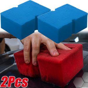 2PCS Large Cross Cut Durable Soft Foam Grid Sponge Rinseless Non Scratch Car Wash Tools Absorbent Easy Grip Car Cleaning