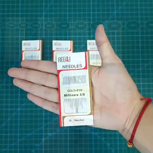 Jarum Jahit isi 16pcs Jarum Benang Jahit Tangan Manual jarum Sulam jahit Kain Gold Eye Miliners 3/9 HHG