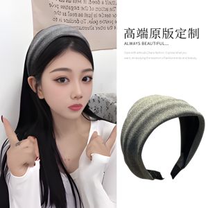 Fall Winter Wide Brim Fashionable Hairband Retro Hair Accessory High Hairline Versatile Face Washing Womens Hairband