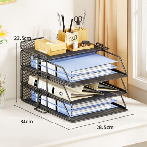 evesigar | Multifunctional Desk Organizer Filing Shelving Unit Book Stand