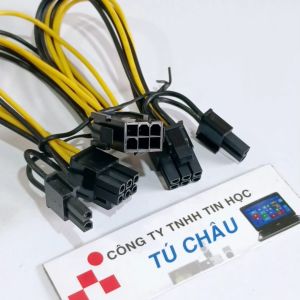 Cáp chuyển nguồn 6 Pin ra 8 Pin (2 đầu 8 Pin) / Chia nguồn 6 Pin 1 ra 2 (2 Pin tách rời) / Dài 20Cm