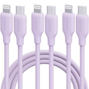 สายชาร์จเร็ว Type C to Lightning 27W 1 ชิ้น/3 ชิ้น ได้รับการรับรอง MFi สายดาต้าซิลิโคนเหลว ใช้ได้กับอุปกรณ์ทุกรุ่น 14 13 12 11