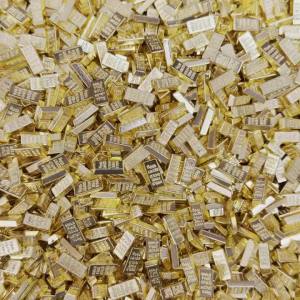 50/100pcs Ultra-Realistic Mini Gold Bars Simulated Gold Ingots Model Sets DIY Ornament Accessories Solid Material
