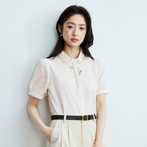 INMAN | Áo Sơ Mi Mỏng Nhẹ Từ Cotton Có Thêu