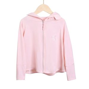 Childrens UV Protection Clothes Ice Silk Baby Skin Suit Summer Lightweight Outerwear Cartoon Design Girls Sunscreen Coat