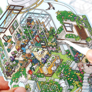 Kawaii  Deep Sea Home  3D DIY Landscape Sticker Pocket Cabin Scene Stacking Pasting Festival Birthday Gift for Kid Child ﻿ ﻿
