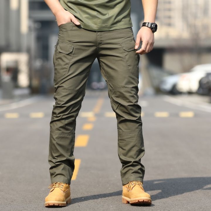 Elonglin Mens Military Combat Pants Cargo Trousers Multipockets Army Green  W 27 (Asian 28) at Amazon Men's Clothing store