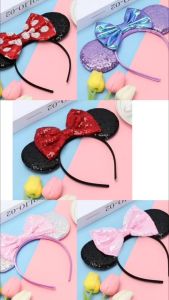DSN Minnie cute Dreamy sequins Bow hair band party headband accessories Photo prop