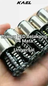 LED Stop 64 Mata Universal RGB Rainbow Pelangi Merah Biru Hijau Putih Berputar 360 Putar Strobo Kedap Kedip Bayonet 1157 Stop Rem Stoplamp Lamp Brake