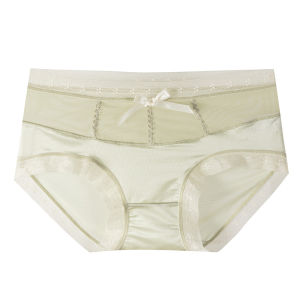 Quần lót nữ MiiOW bằng ren và satin vải mỏng nhẹ thoáng khí thoải mái - mùa hè 2025