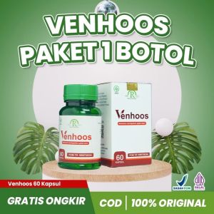 VENHOOS Obat Wasir Paket 1 Botol Isi 60 Kapsul Herbal Asli Original Bpom