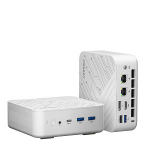 Firebat | FIREBAT AM02 AMD Ryzen7 H 255 Mini PC 16GB DDR5 RAM 512GB SSD WIFI6 BT5.2 4A1C Dual RJ45 3*4K Display Compact Gaming Computer