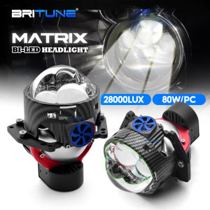 80W Three Hyperboloid Bi LED Projector Headlight Lenses 3 Inch LED Light For Car For Hella G5 28000LM 6000K Spotlight Car Retrofit