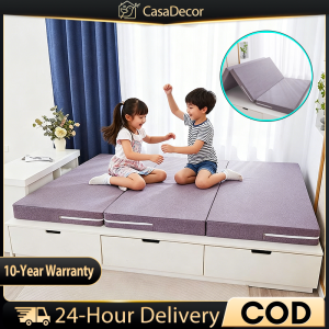 CASA 4 inch Foldable Mattress /Rebond Mattress/Foam Mattress (With Protective Cover)/3 Fold Compress Rebond Mattress /Tilam Lipat/Knitted