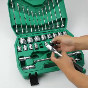 TUOSEN 32PCS 1/2” Drive Socket Wrench Set with 72-Tooth Ratchet Chrome Vanadium Steel Tool Kit