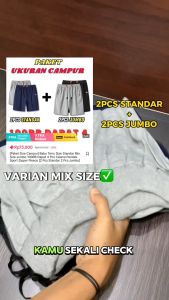 Paket Size Campur Baby Terry Size Standar Mix Size Jumbo 100RB Dapat 4 Pcs Celana Pendek Sport Zipper Fleece [2 Pcs Standar + 2 Pcs Jumbo]