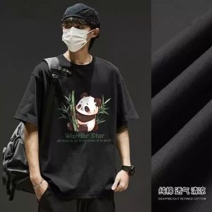 American Retro Japanese Style Ins Trendy Brand Heavyweight 100% Pure Cotton round Neck Short Sleeve T-Shirt Summer Men Loose Fashion Match