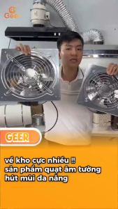 Quạt thông gió inox GEER FD150–FD300 – motor lõi đồng siêu bền quạt hút mùi thông khí nhà bếp thông gió nhà xưởng hoạt động êm và bền