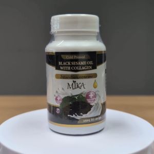 น้ำมันงาดำสกัดเย็น ผสมคอลลาเจน - MIKA - ช่วย กระดูกข้อต่อ มือชาเท้าชา ลุกยากลำบาก (มีราคาส่งโรงงาน)