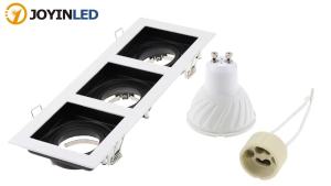 JOYINLED Modern Square Recessed Downlight Mounting Frame Adjustable Spotlight Housing for GU10 MR16 Bulbs Home Ceiling Lighting