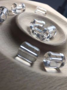 Natural White Crystal Cylinder Beads DIY Bracelet Necklace Semi-Finished Products Loose Beads Jewelry Transparent Body