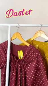 DRESS DASTER FUJI LD 112 POLKADOT KECIL BAHAN RAYON ADEM PREMIUM MURAH TERBARU 2023