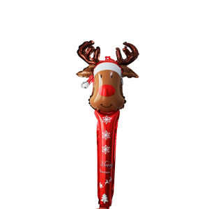 Adorable Christmas Cartoon Balloon Stick Early Education Activity Gift for Kindergarten Children Party Decoration Supplies