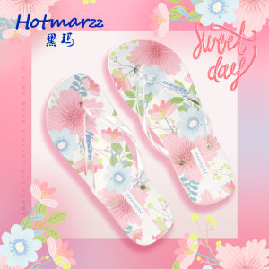 Hotmarzz รองเท้าแตะหูหนีบผู้หญิงสำหรับใส่ในฤดูร้อนรองเท้าแตะหูหนีบใส่ไปข้างนอกรองเท้าแตะหูหนีบใส่ไปชายหาดสำหรับคู่รักกันลื่นใส่อาบน้ำ